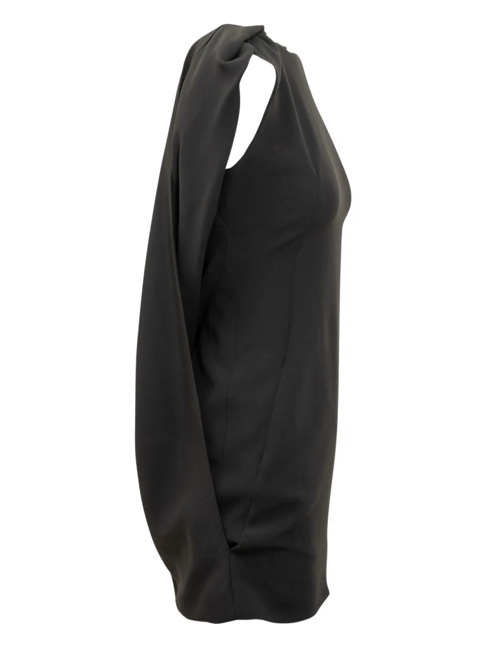Alberta Ferretti Cady Stretch Dress In Black