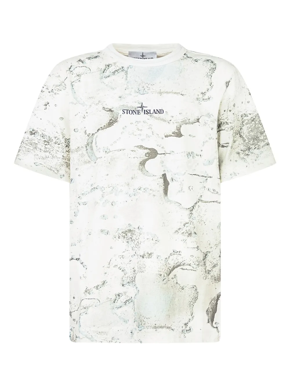 Stone Island Printed Short-sleeve T-shirt In Green