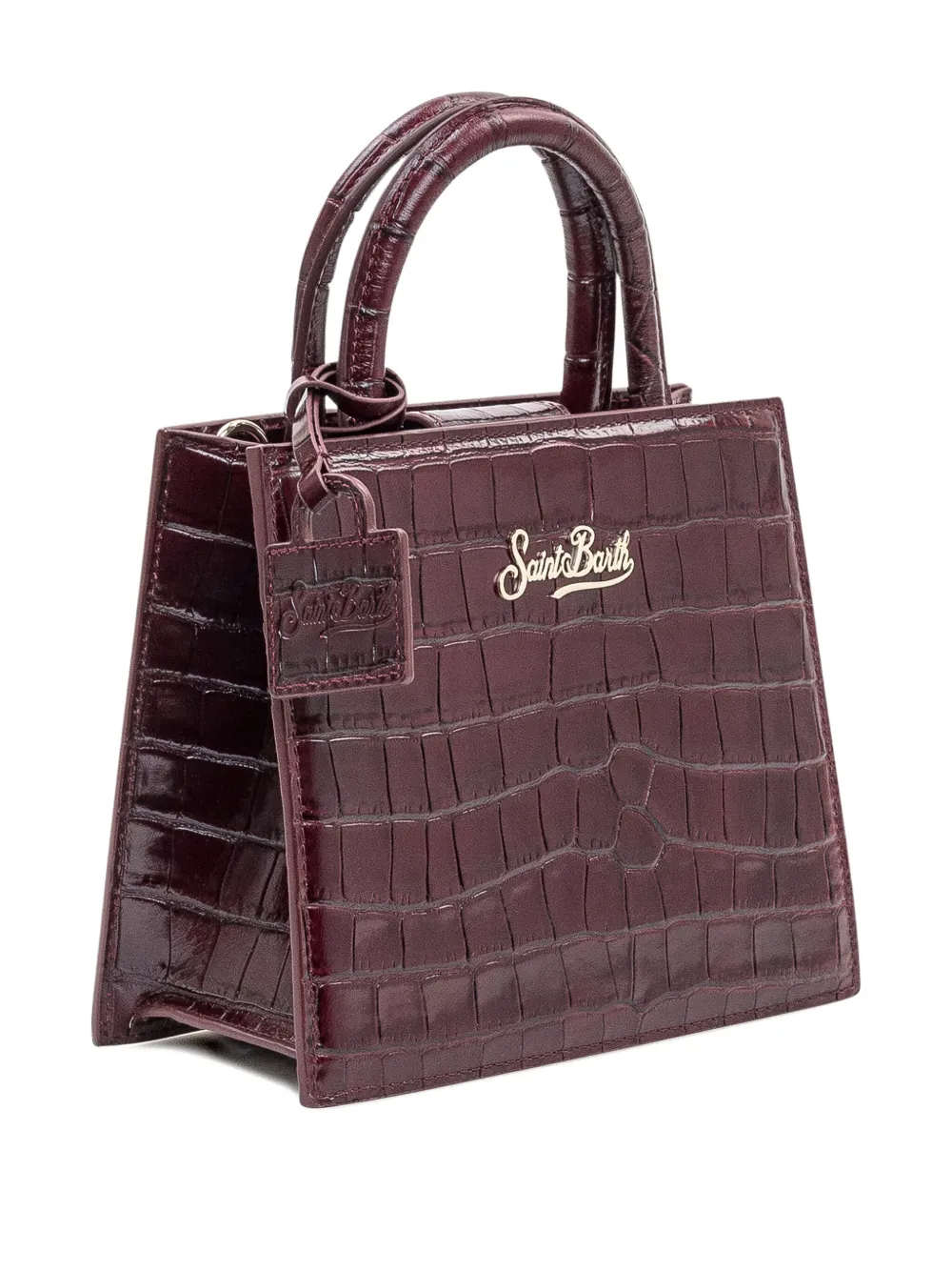 Mc2 Saint Barth Bag Shop Bah Mini Crocodile Effect In Red