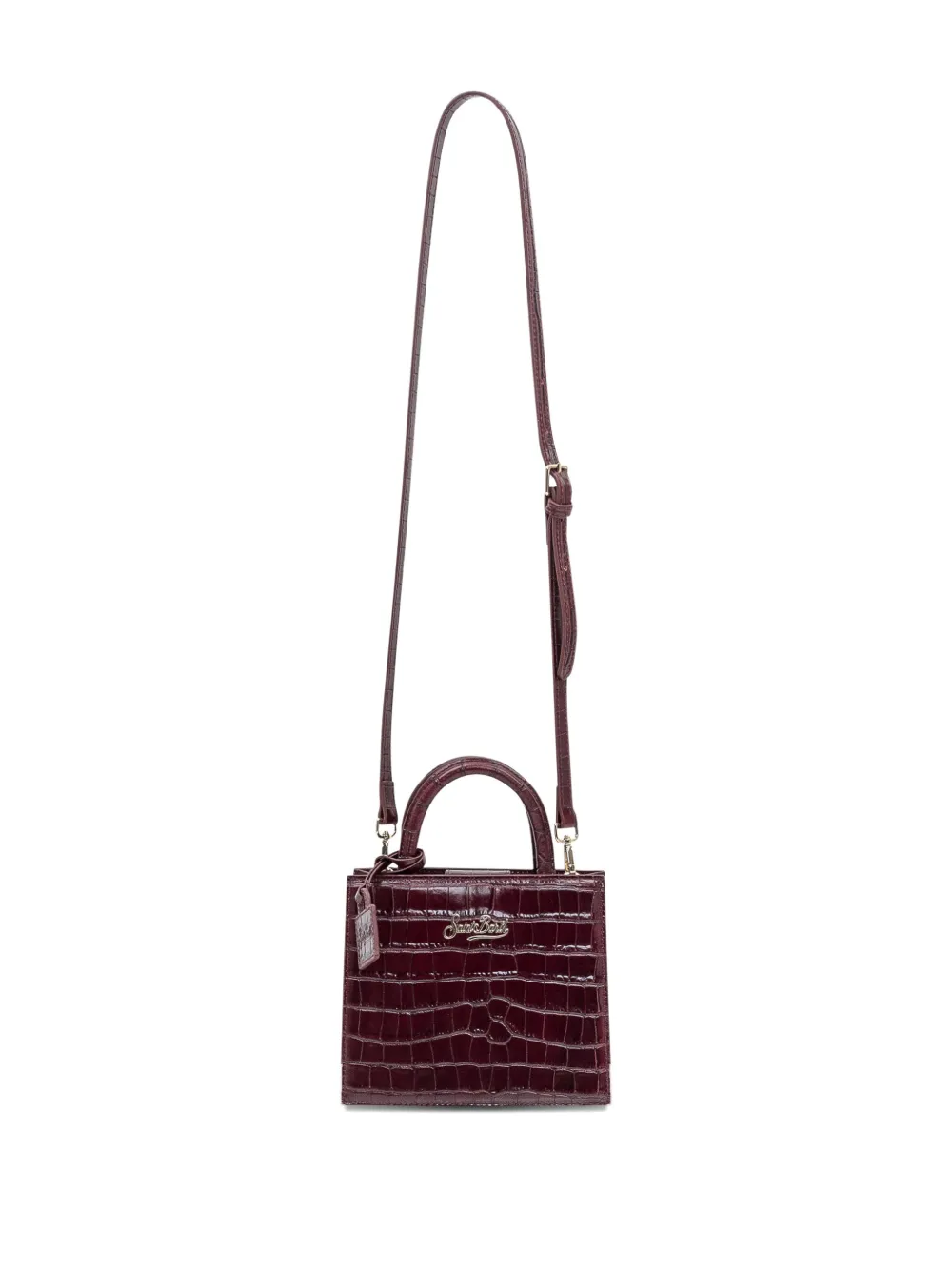 Mc2 Saint Barth Bag Shop Bah Mini Crocodile Effect In Red