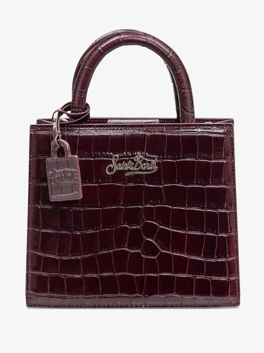 mini croc-embossed satchel bag