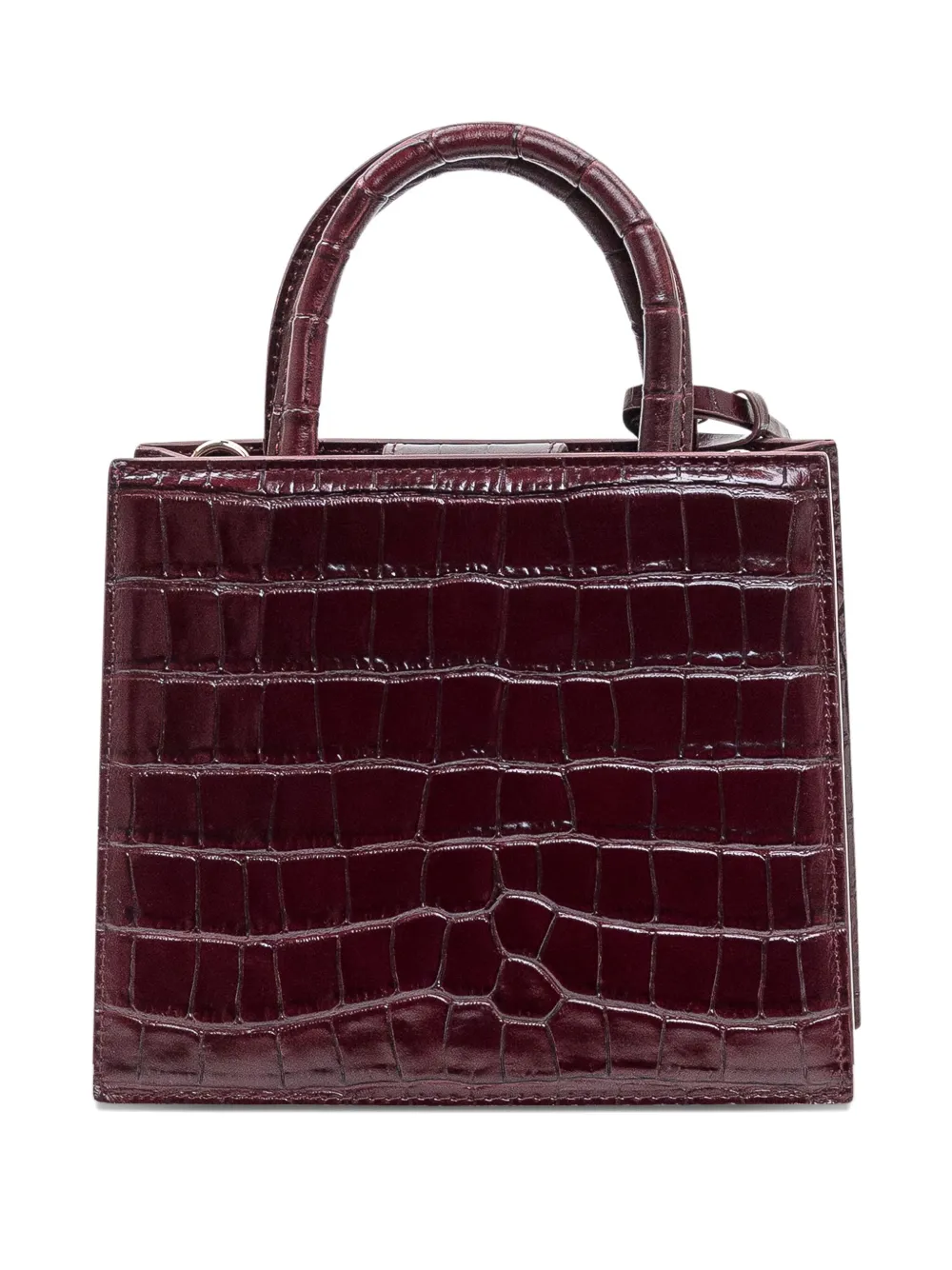 MC2 Saint Barth mini croc-embossed satchel bag - Rood