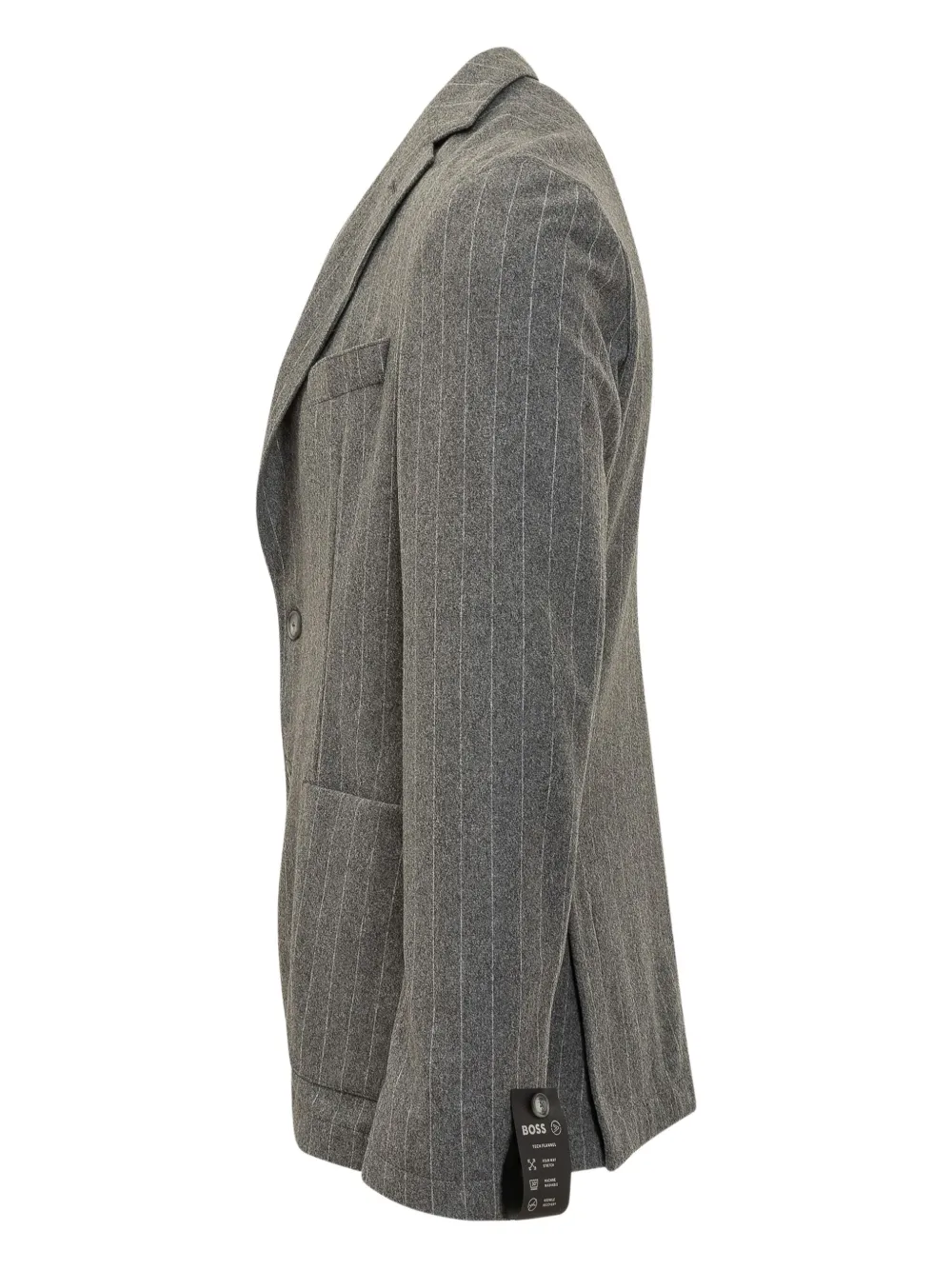 Hugo Boss Striped Blazer In Gray