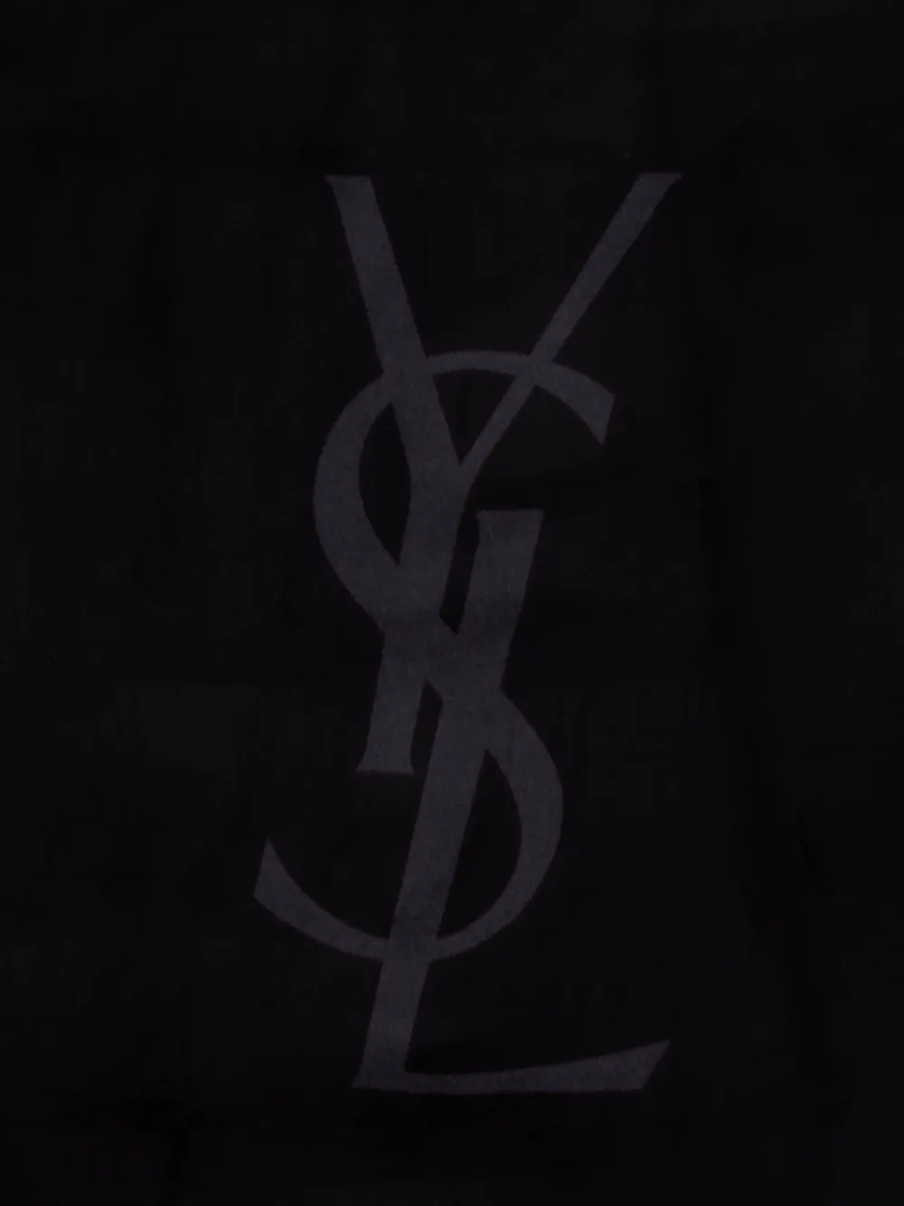 Saint Laurent Logo-detail Scarf In Black