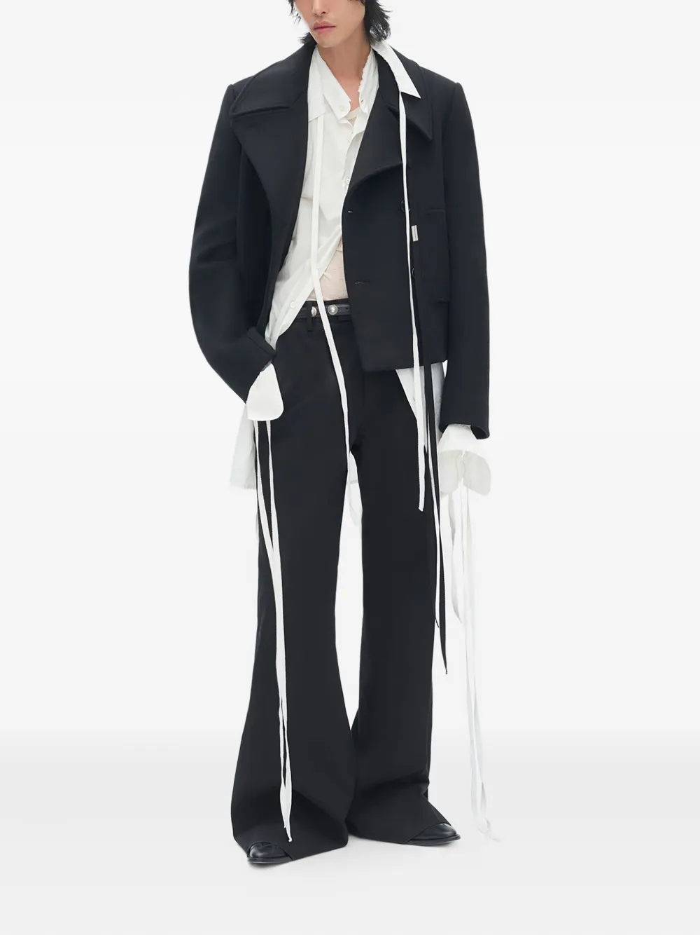 Ann Demeulemeester Desideer Double-breasted Jacket In Black