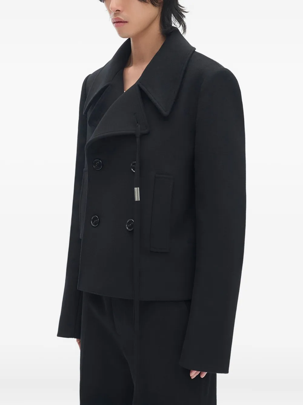 Ann Demeulemeester Desideer Double-breasted Jacket In Black