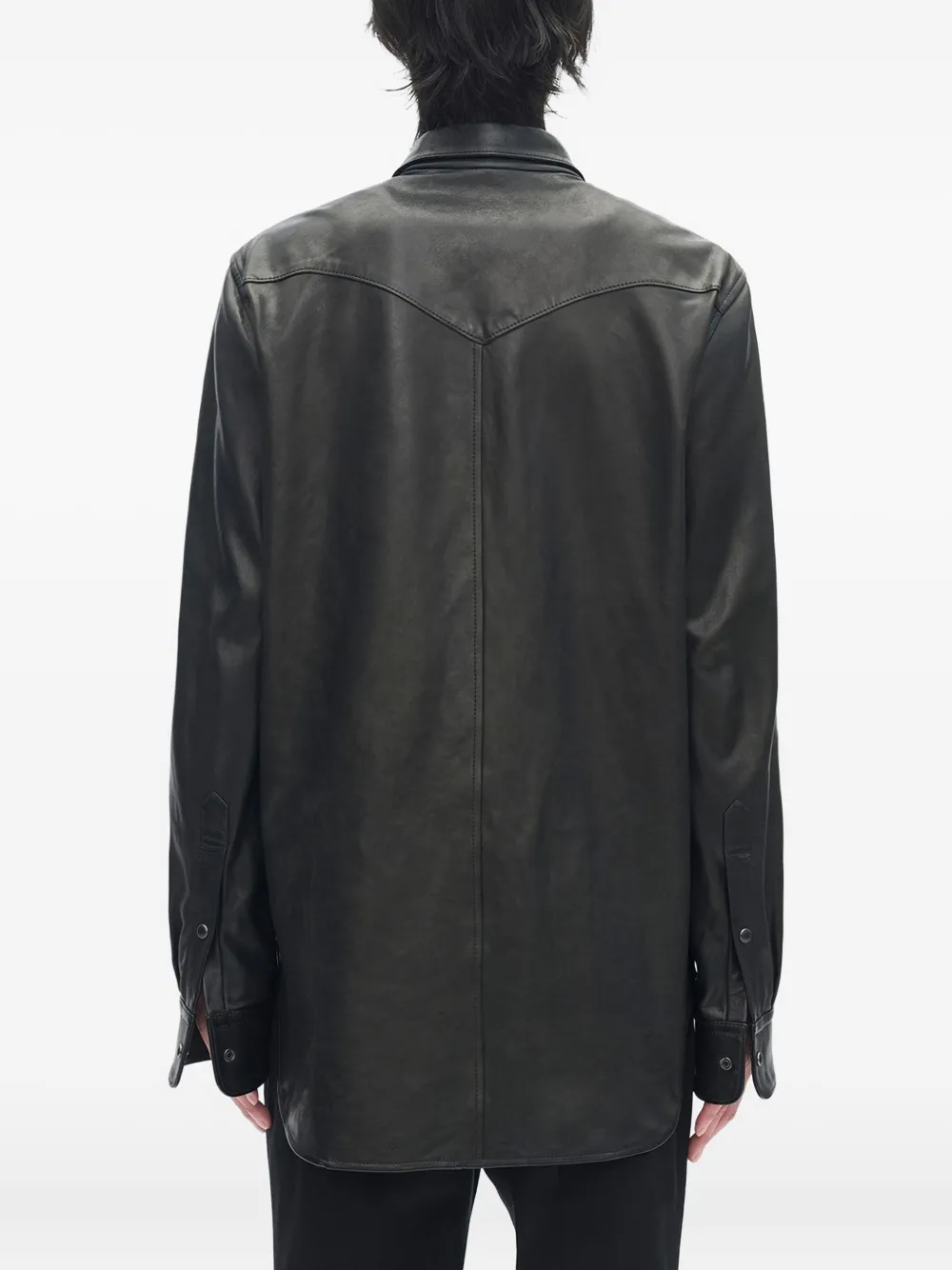 Ann Demeulemeester Albin Leather Jacket In Black