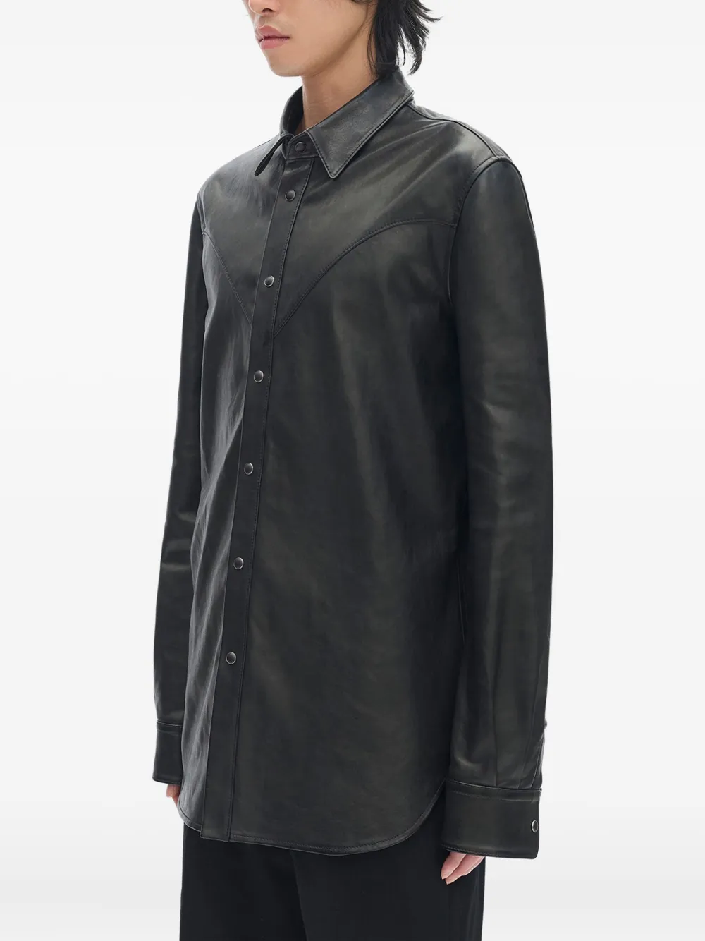 Ann Demeulemeester Albin Leather Jacket In Black