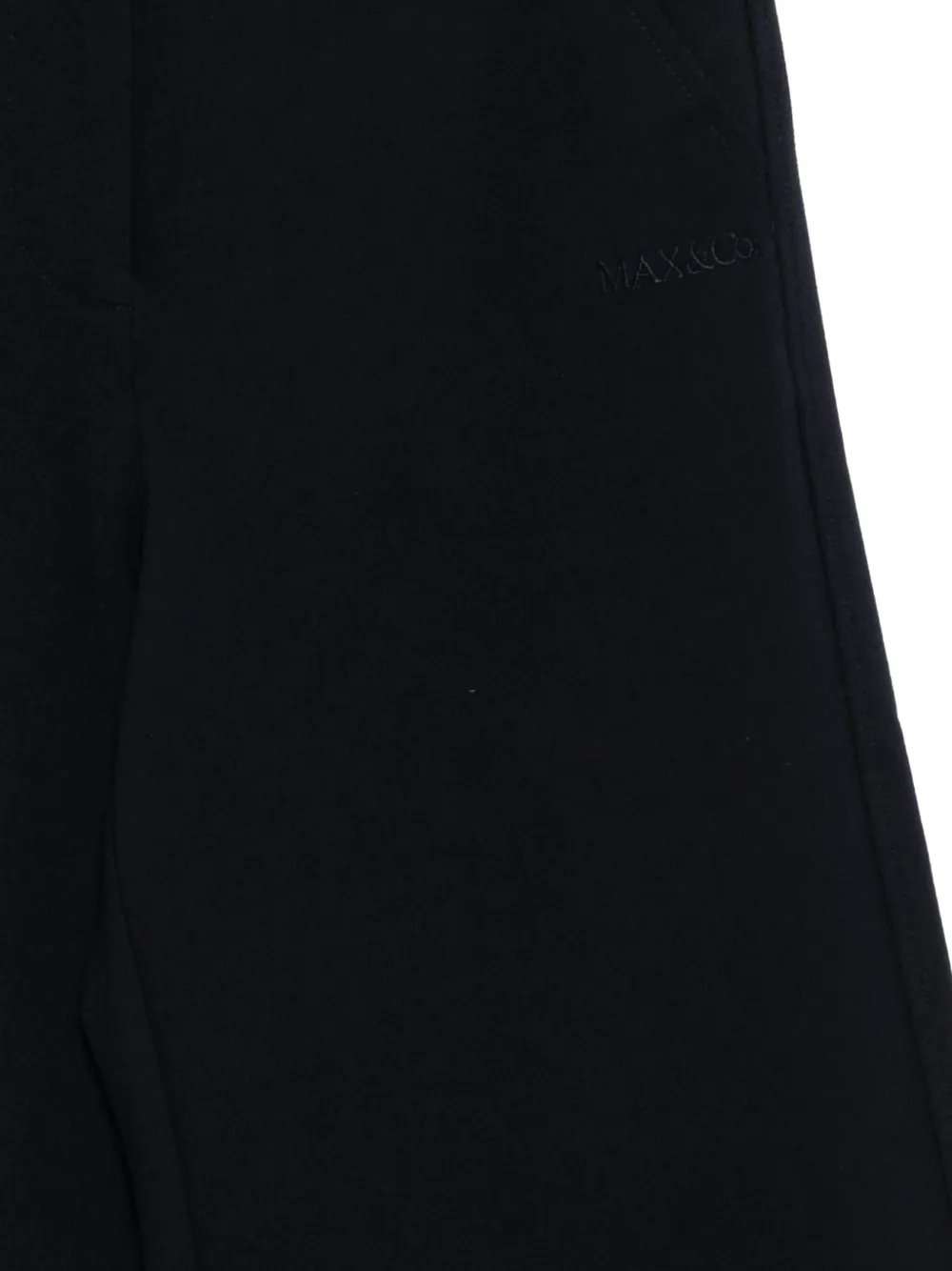 MAX&Co. Kids Broek met geborduurd logo Blauw