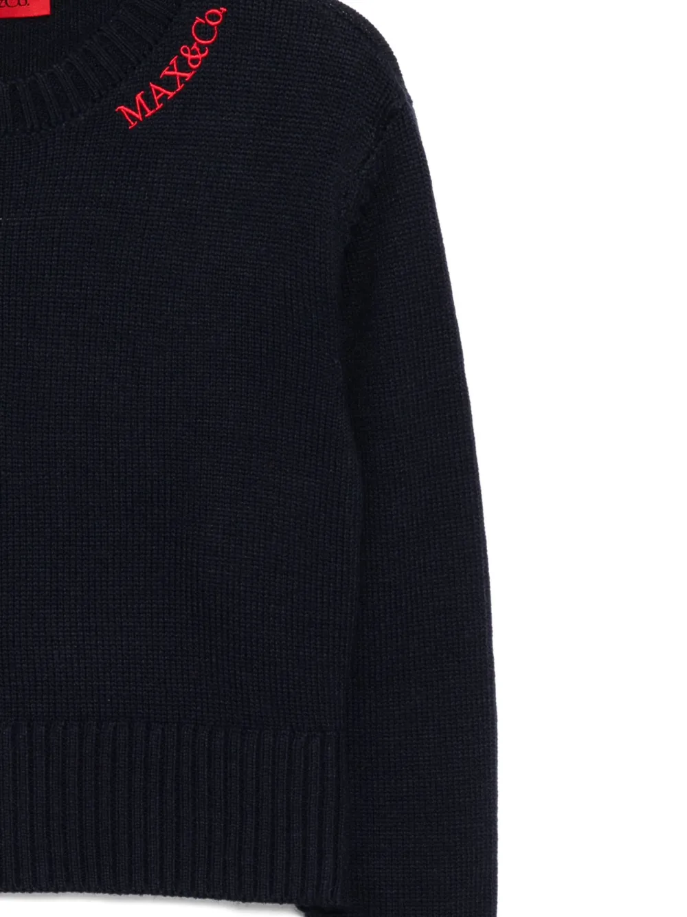 MAX&Co. Kids Trui met geborduurd logo Blauw