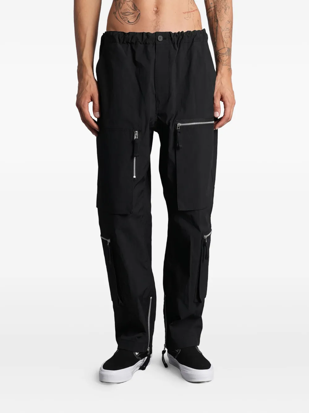 Comme Des Garçons Homme Deux Zip-detail Pocket Trousers In Black