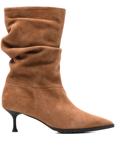 Fratelli Russo gathered-detail mid-calf boots