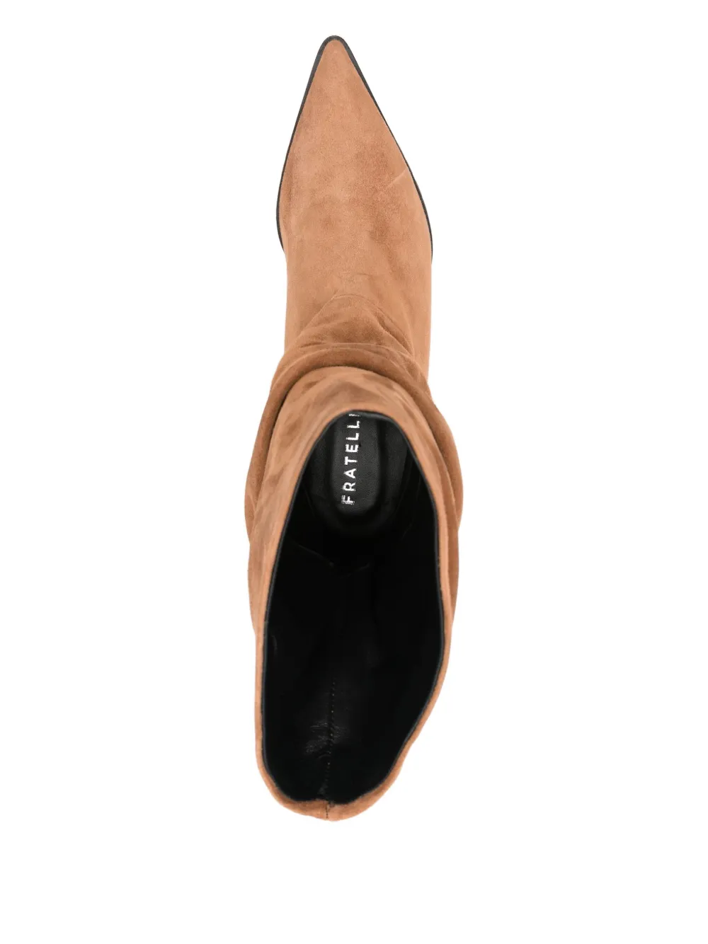 Fratelli Russo Gathered-detail Mid-calf Boots In Brown