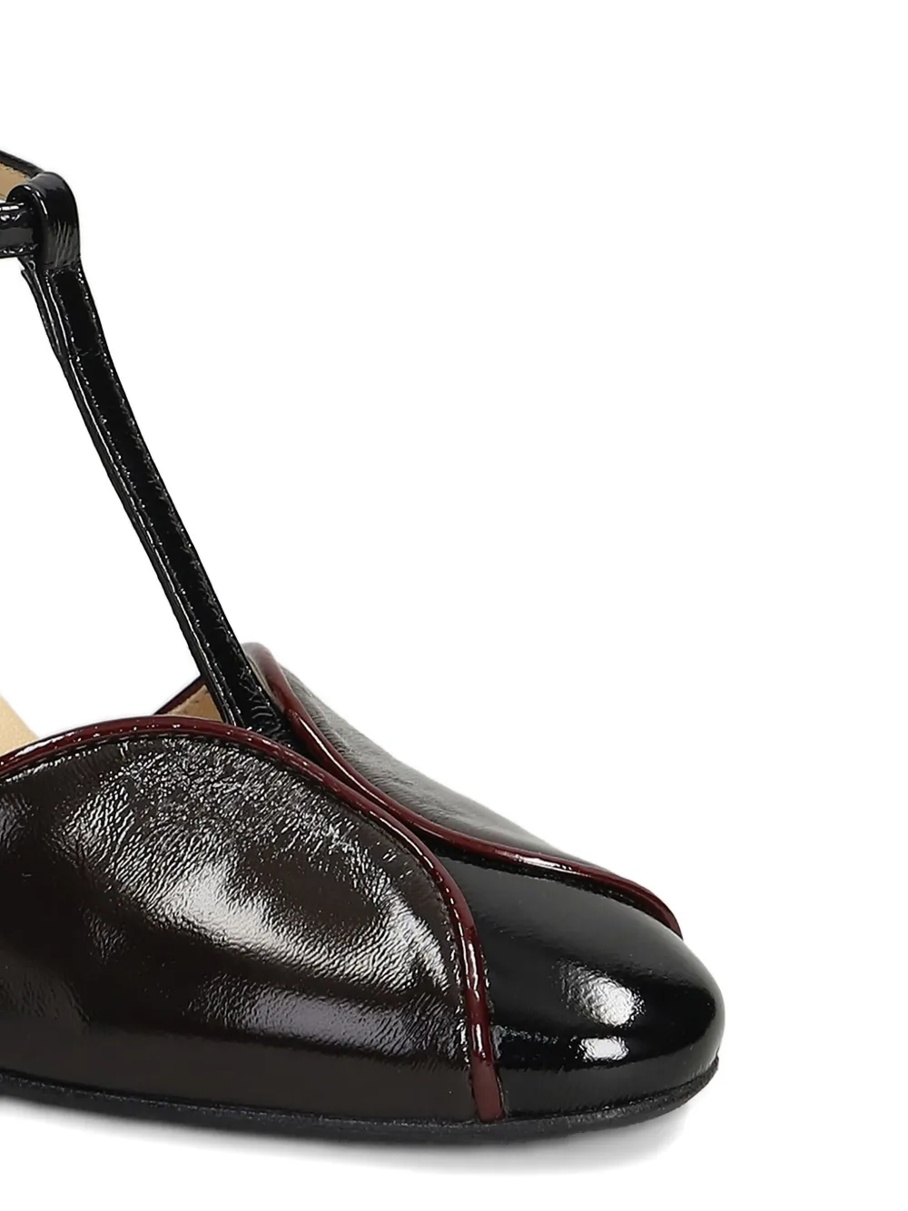 L Arianna Pumps met T-bandje en gesp Zwart