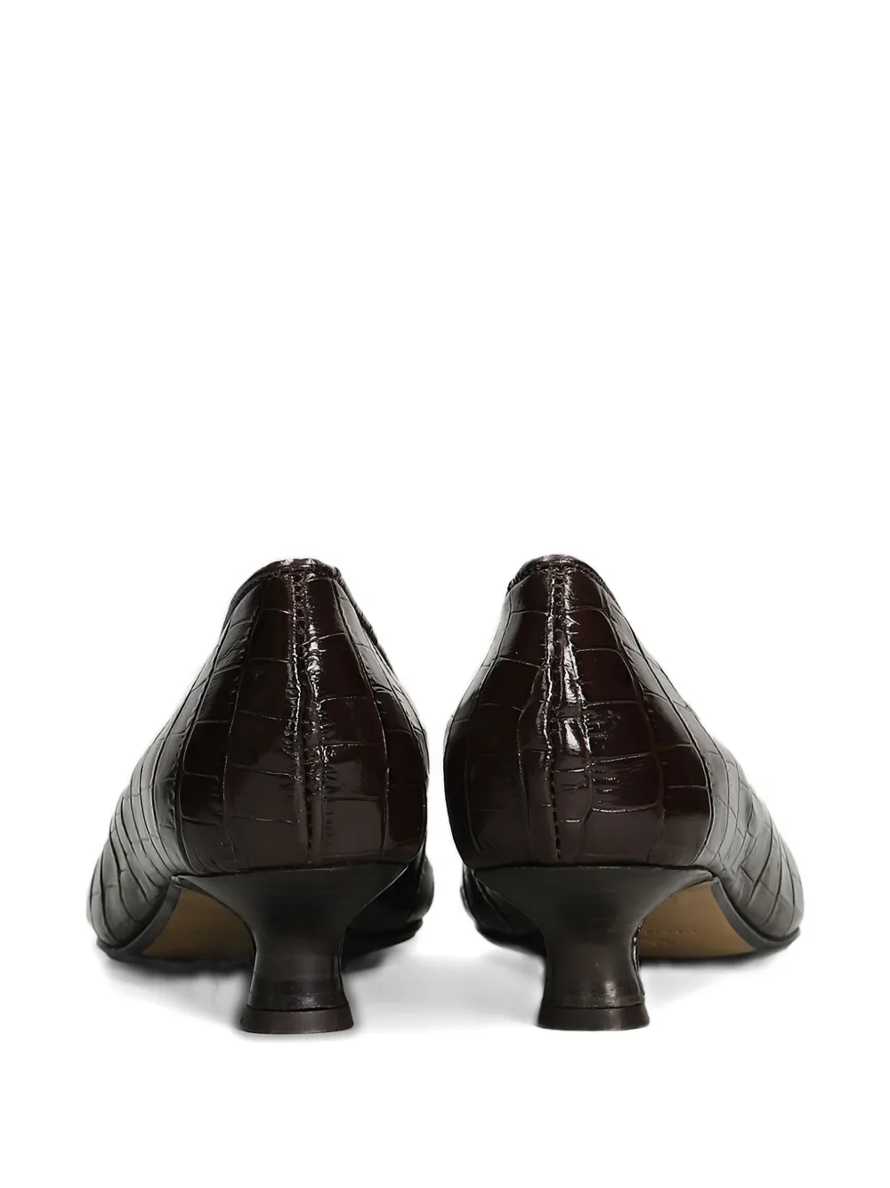 L Arianna Pointed-toe Crocodile-effect Pumps In Multi