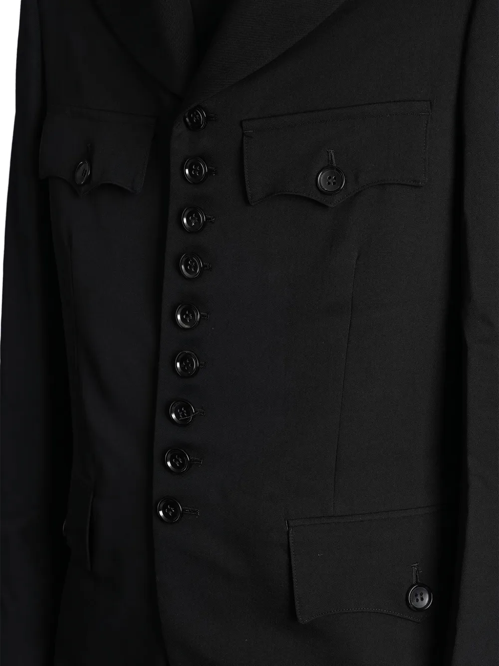 Comme Des Garçons Homme Deux Buttoned Pocket Jacket In Black