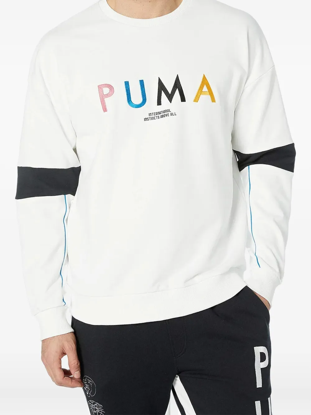 Puma Last Dayz Crew-neck Sweatshirt In White
