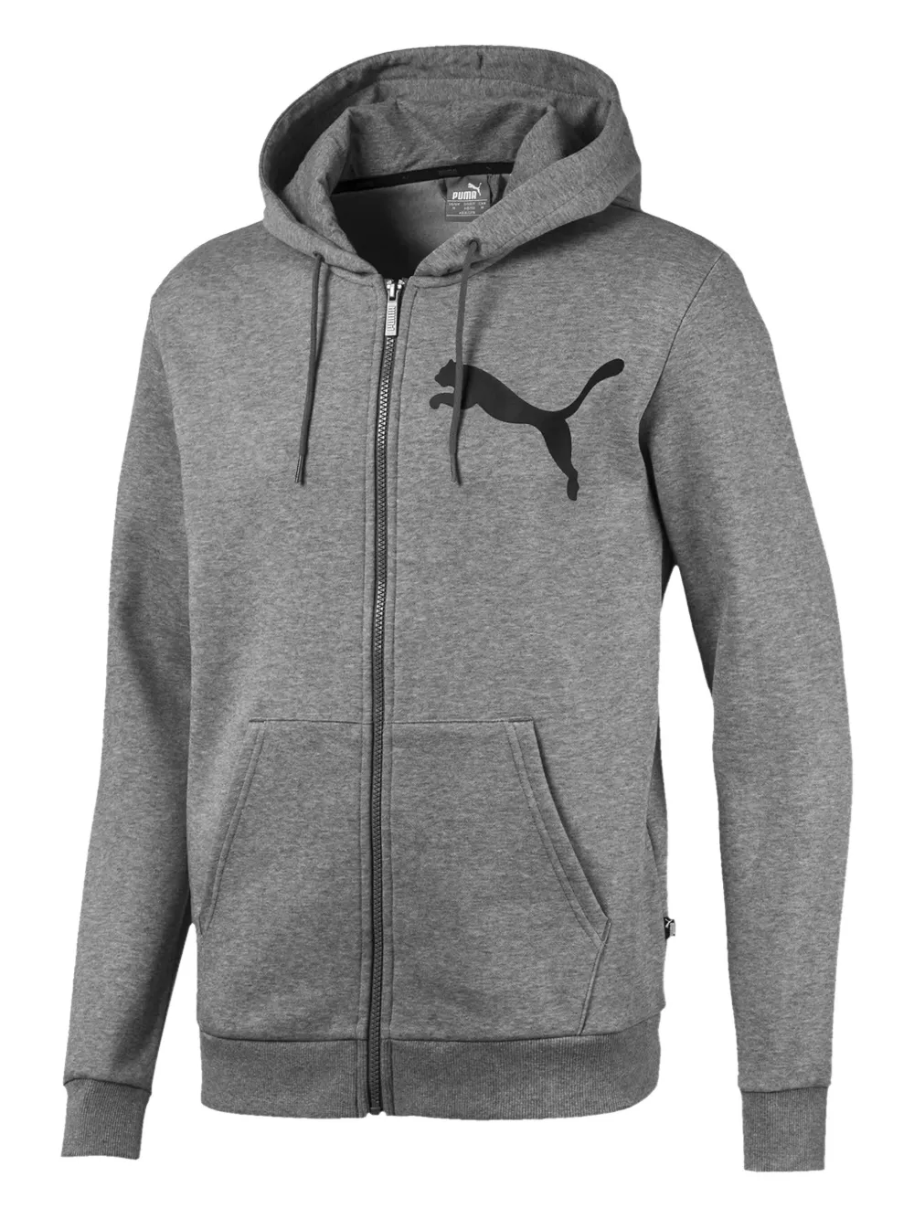 PUMA Big Logo fleece zip-up hoodie | Grey | Image 1