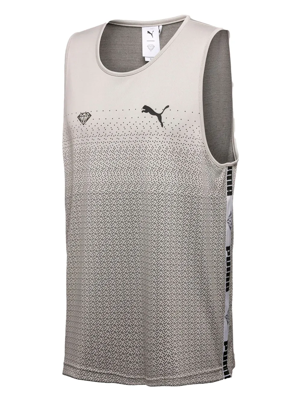 Puma X Diamond Printed Tank Top In Gray