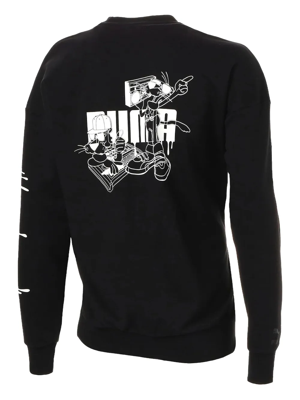 Puma Super  Crew Sound T-shirt In Black