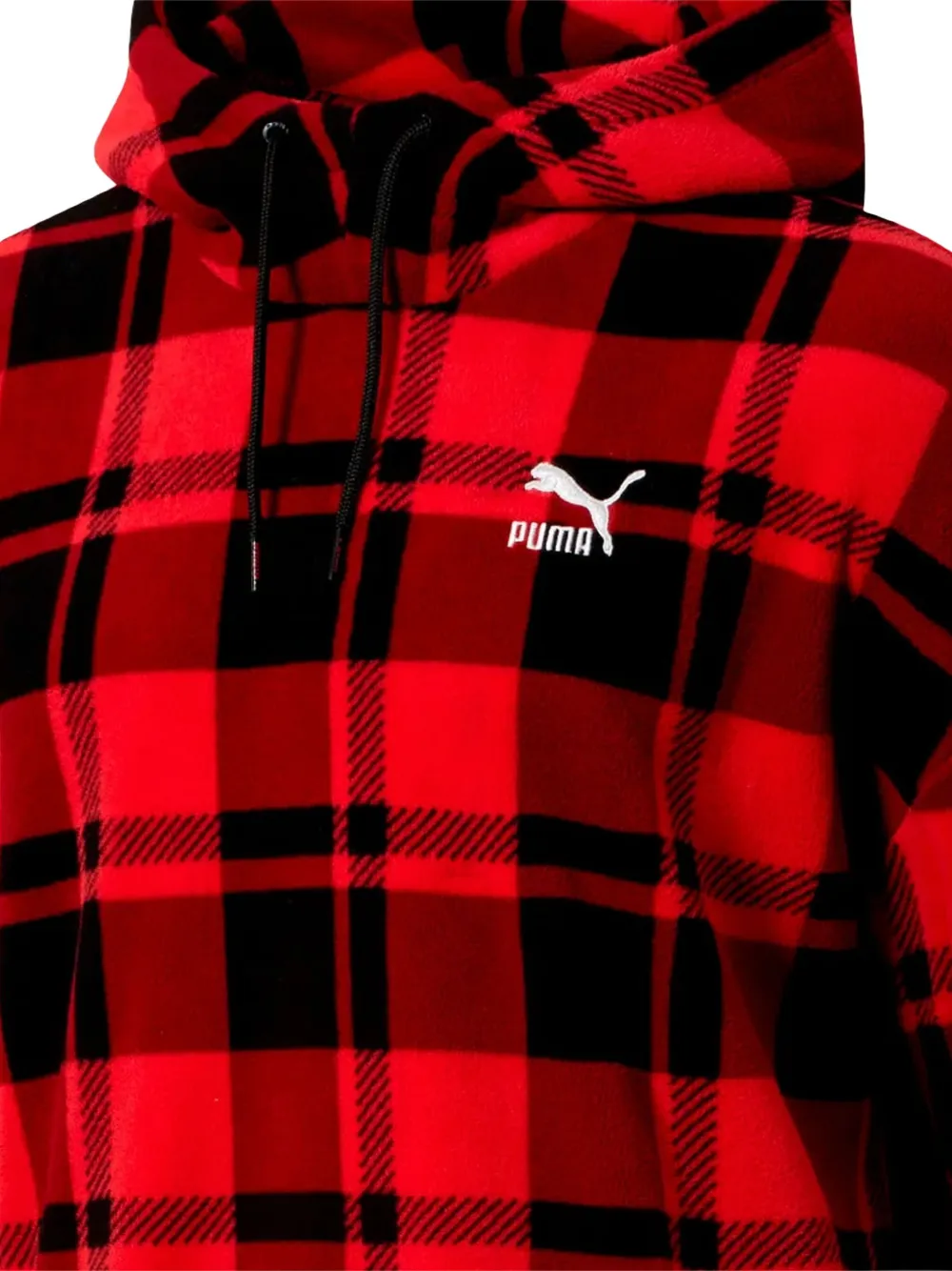 PUMA check-pattern drawstring hoodie | Hoodies | Image 2