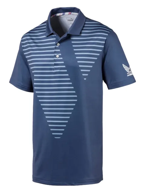 PUMA Volition Sky striped polo shirt