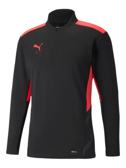 PUMA playera con cierre y mangas cortas