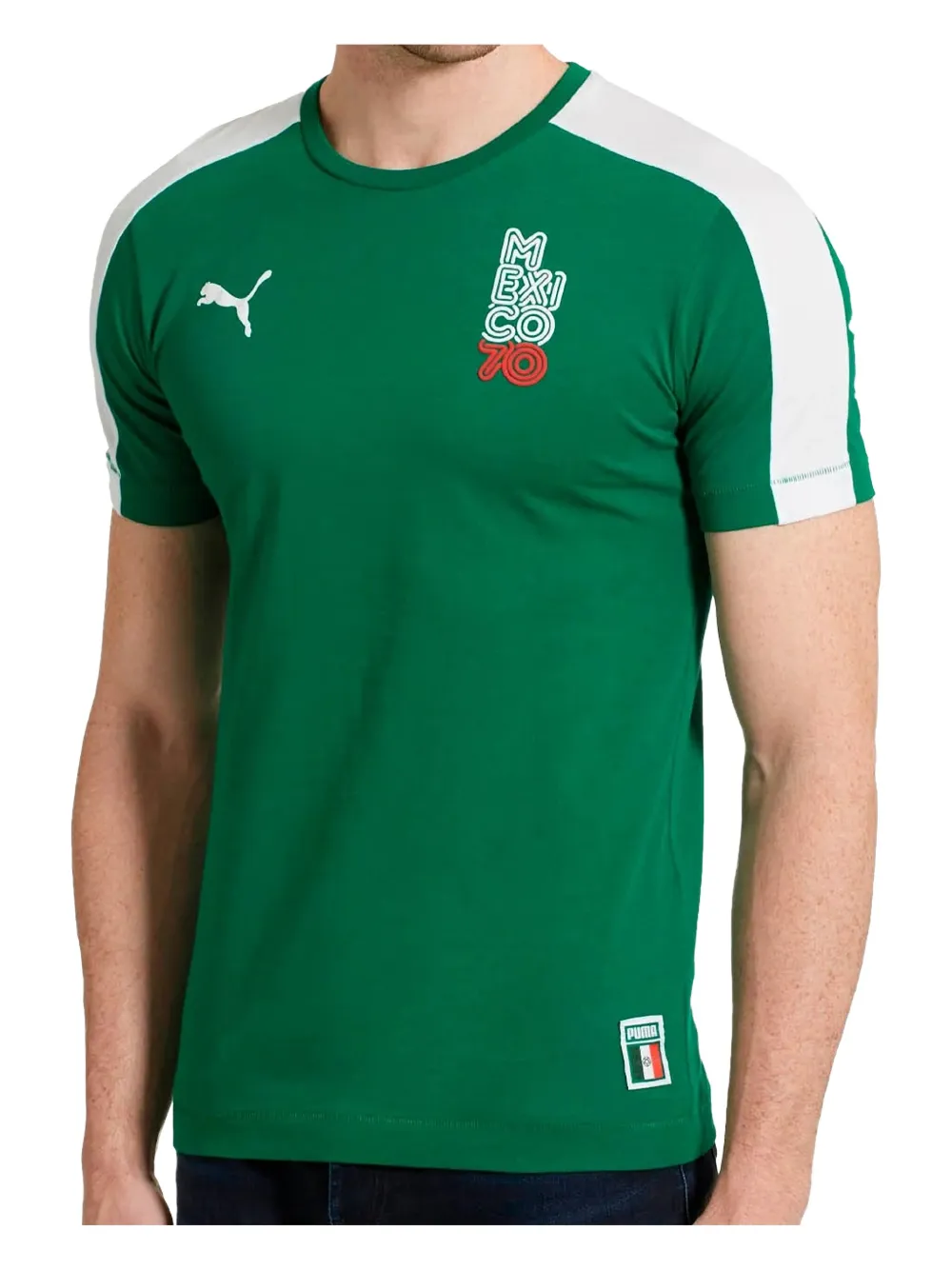 PUMA logo-detail T-shirt - Groen