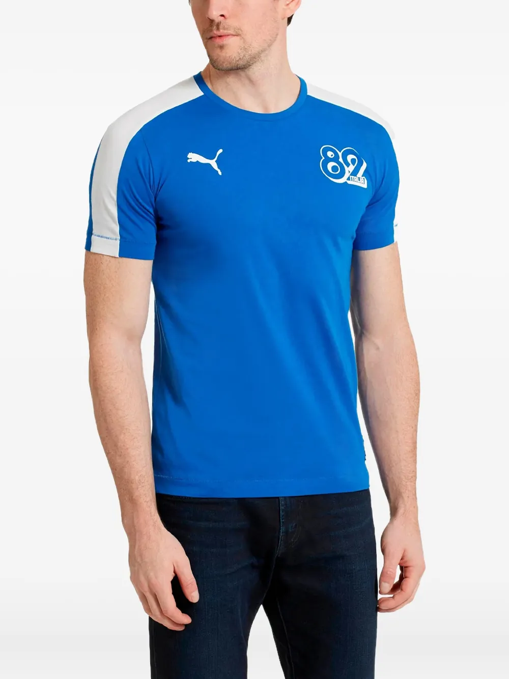 PUMA logo-detail T-shirt - Blauw