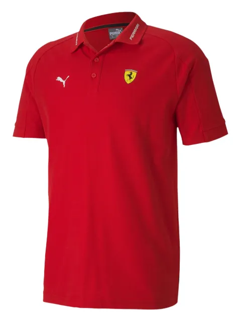 PUMA playera tipo polo con logo estampado en colaboración con Scuderia Ferrari