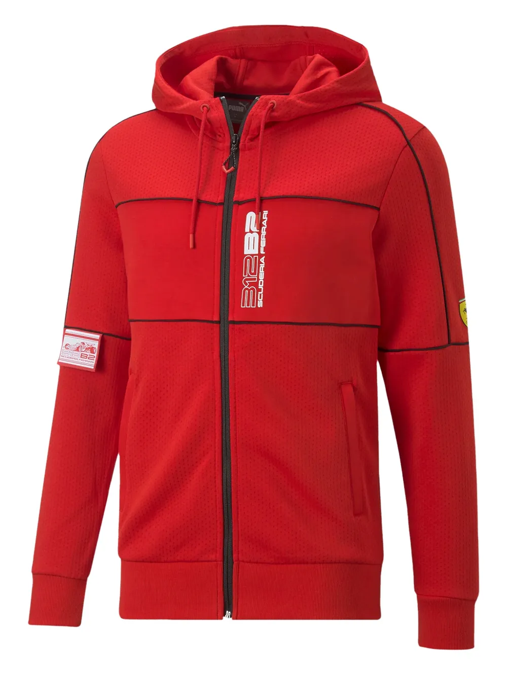 Puma X Scuderia Ferrari Race Piped-trim Track Jacket In Red
