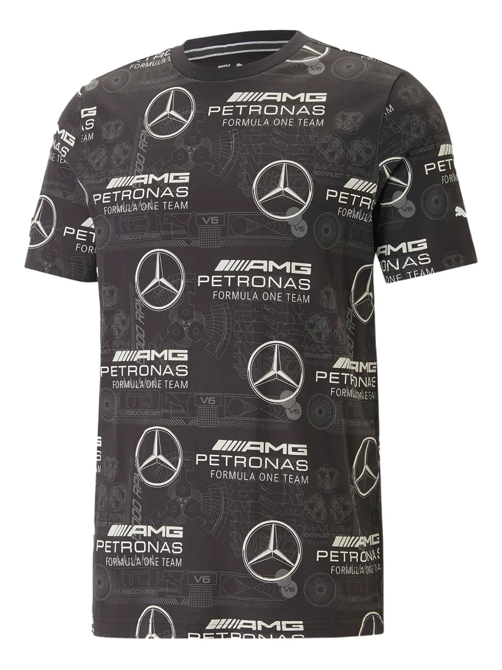 PUMA playera MapF1 Mercedes Aop | negro | Image 1