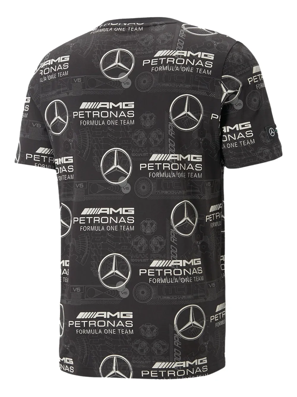 PUMA MapF1 Mercedes Aop all-over-print T-shirt - Zwart