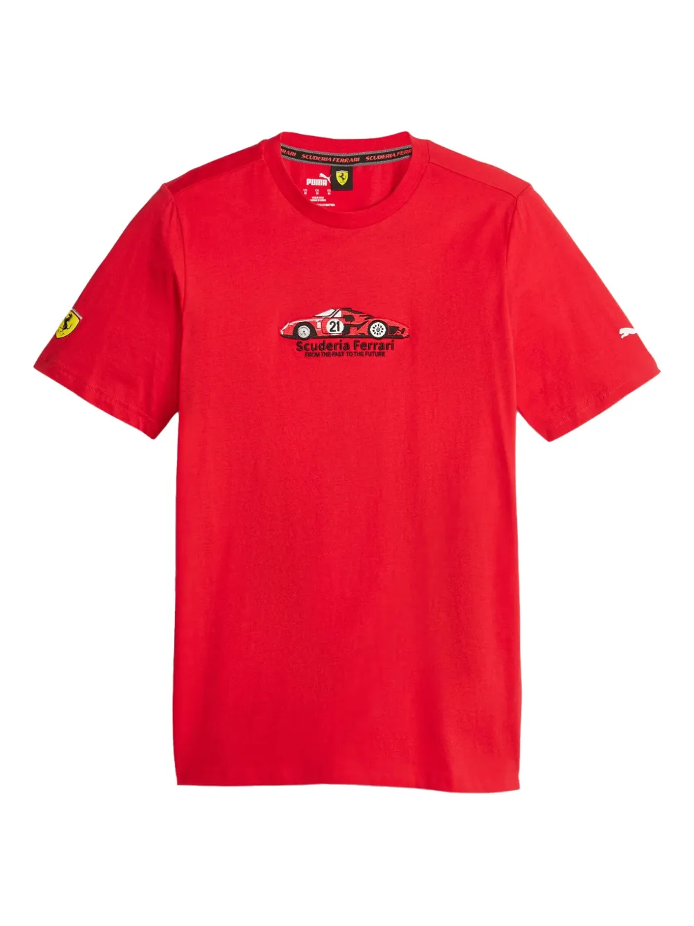 PUMA playera con coche bordado en colaboración con Ferrari | rojo | Image 1
