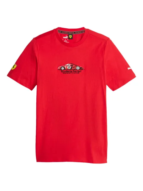 PUMA X Ferrari car-embroidered T-shirt