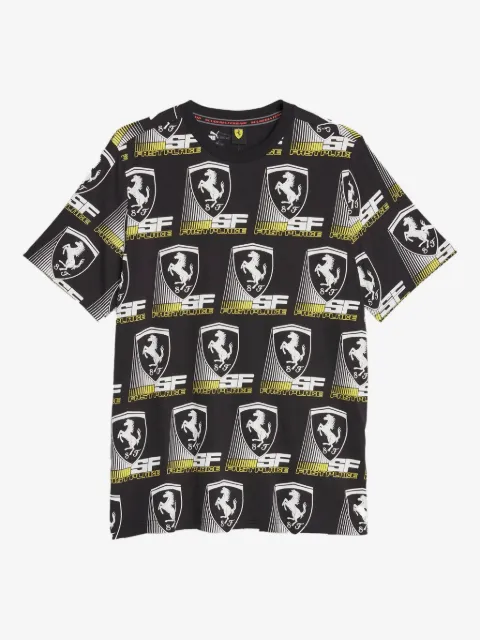 PUMA x Ferrari logo-print "Black" T-shirt