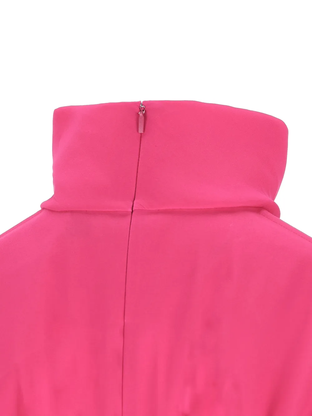 Saint Laurent High-neck Midi Dress In Pink