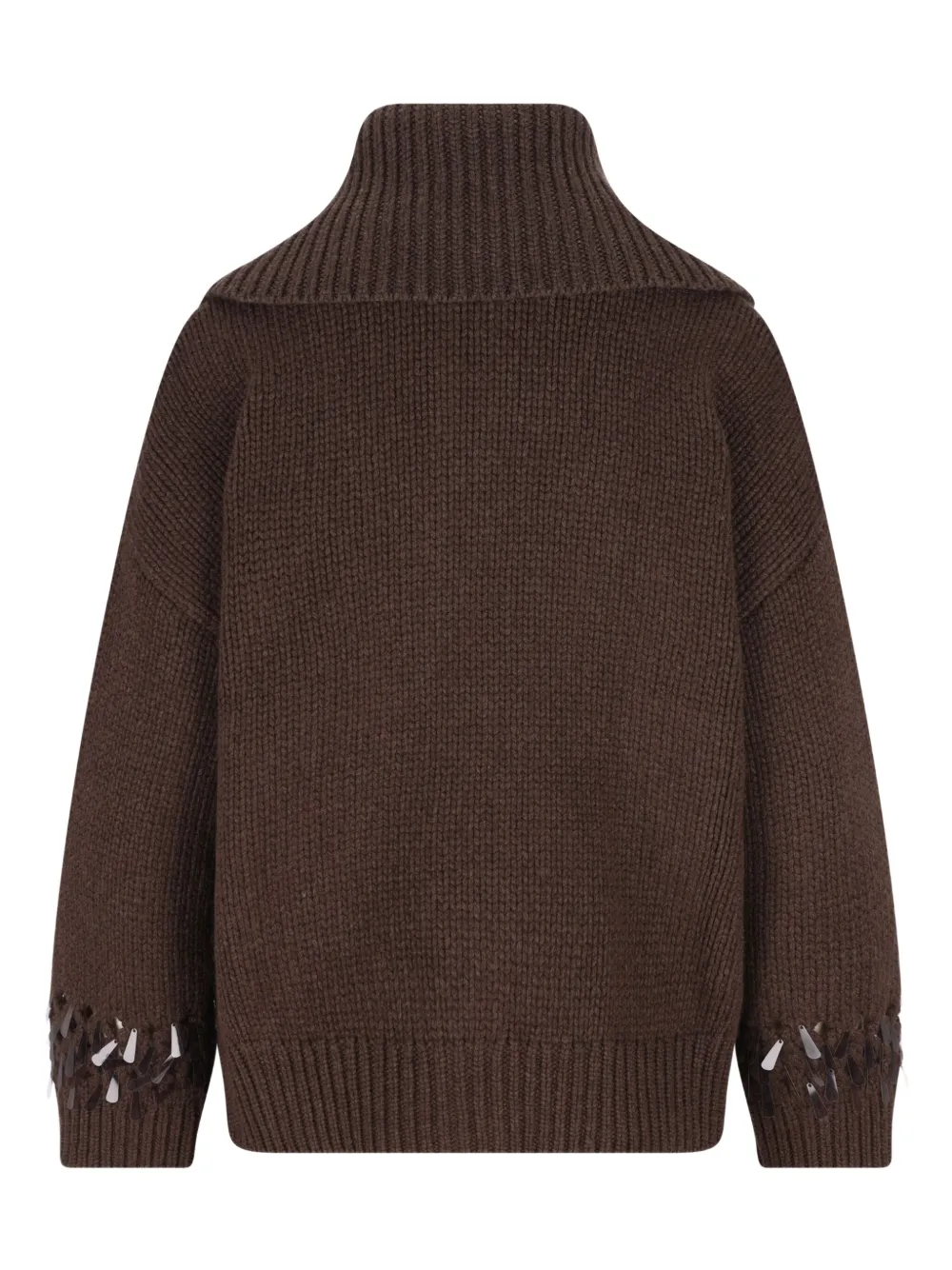 Brunello Cucinelli Long-sleeved Knitted Cardigan In Brown