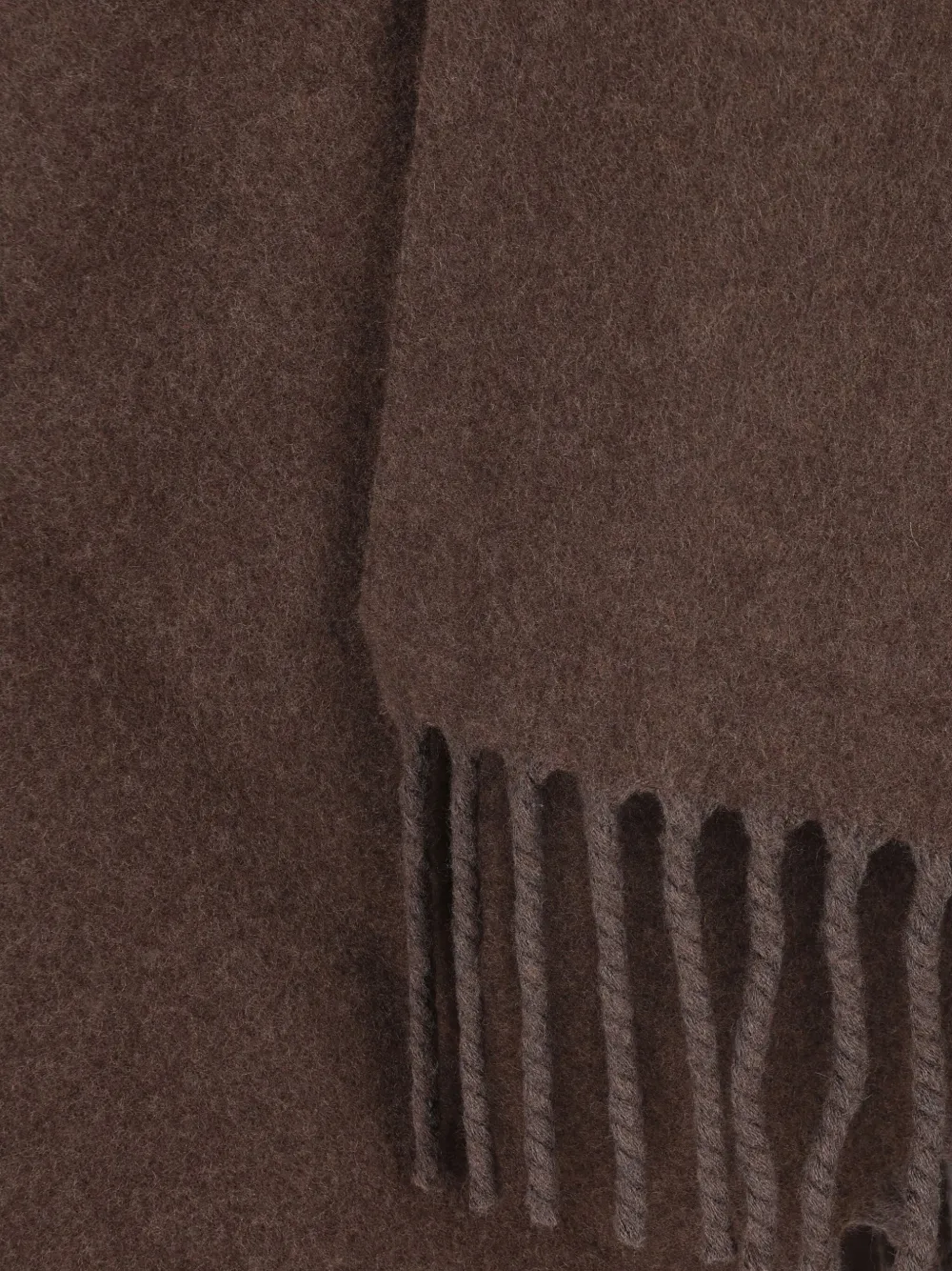 Brunello Cucinelli Fringed V-neck Cape In Brown