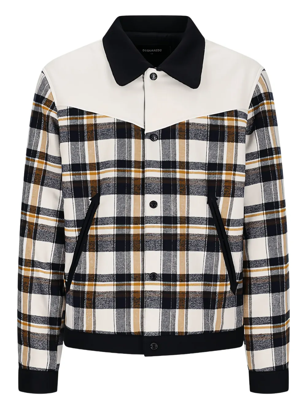 Dsquared2 Dsquared Embroidered Flannel Western Bomber Jacket In Multi