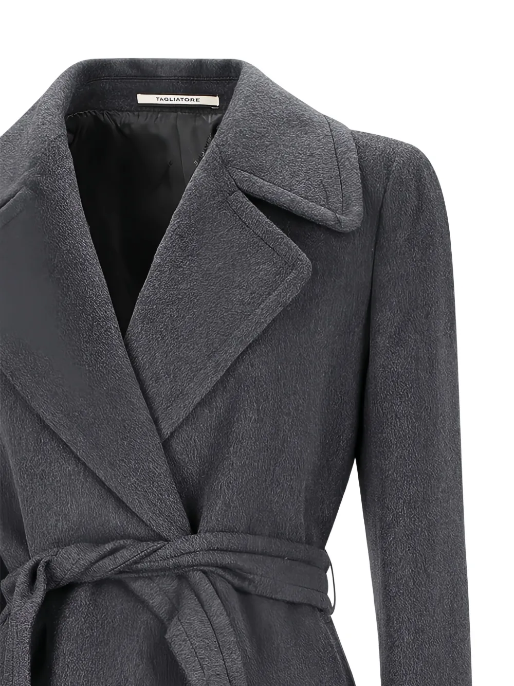 Tagliatore Molly Belted Coat In Gray
