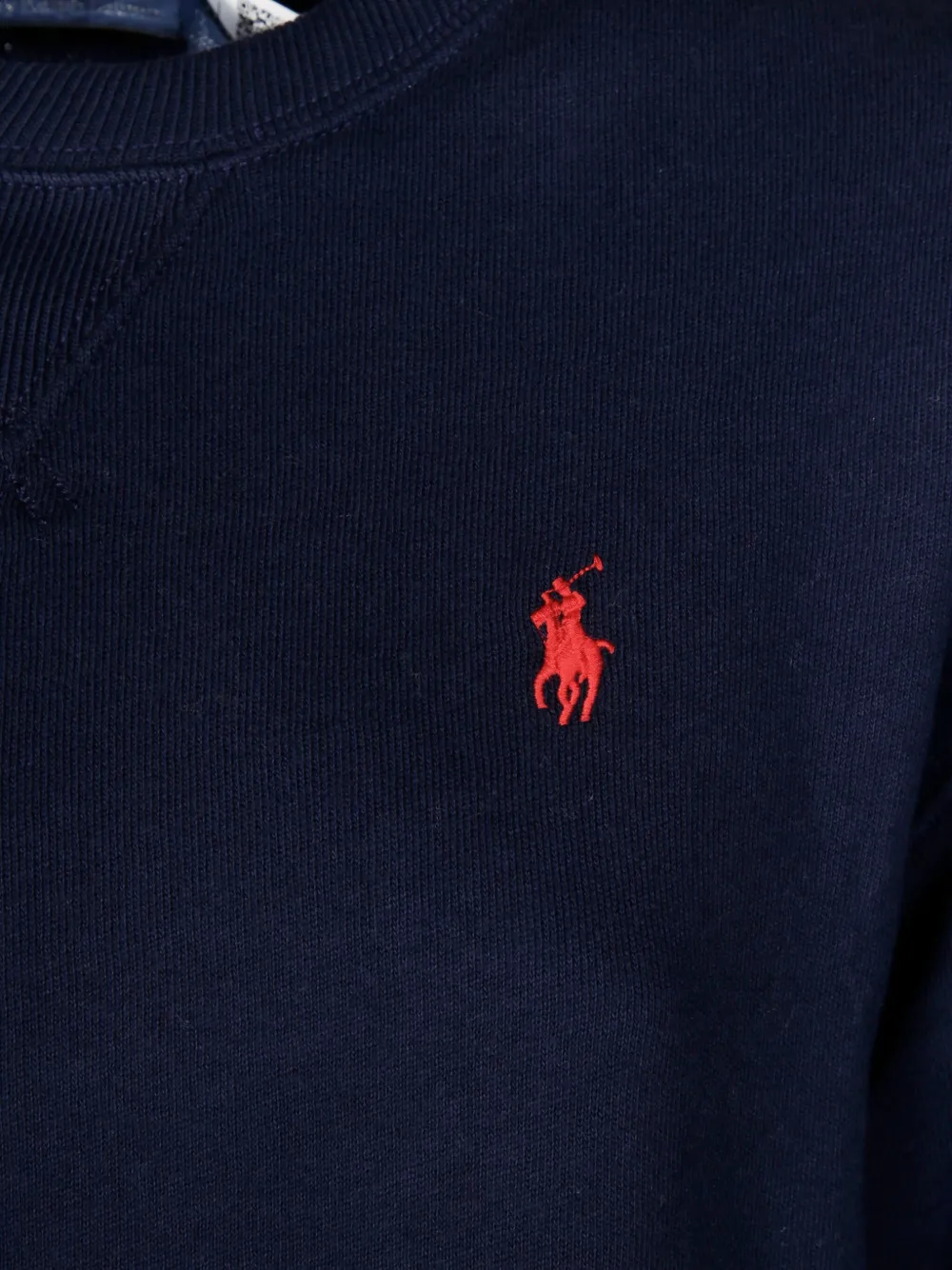 Polo Ralph Lauren Logo-detail Crew-neck Sweater In Blue