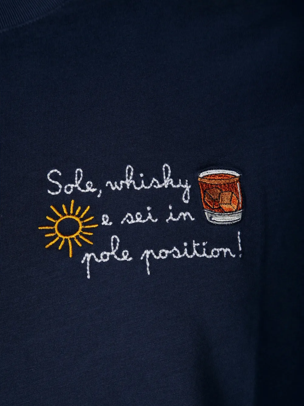 Mc2 Saint Barth Embroidered T-shirt In Blue