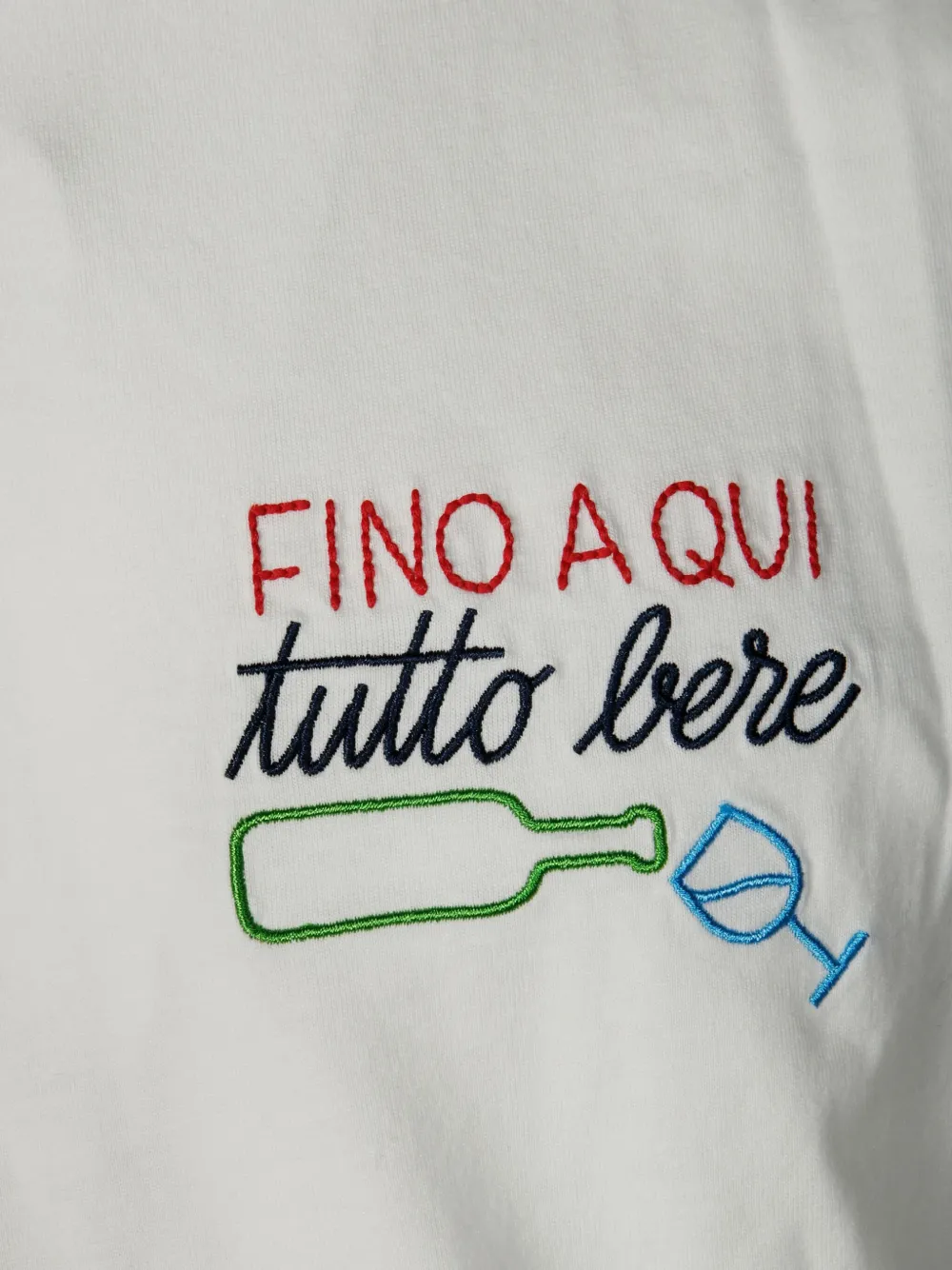 Mc2 Saint Barth Embroidered T-shirt In White