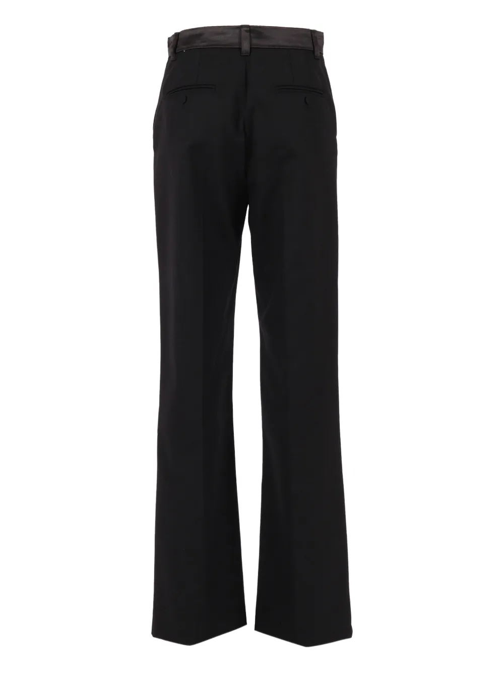 Weekend Max Mara Satin Waistband Trousers In Black