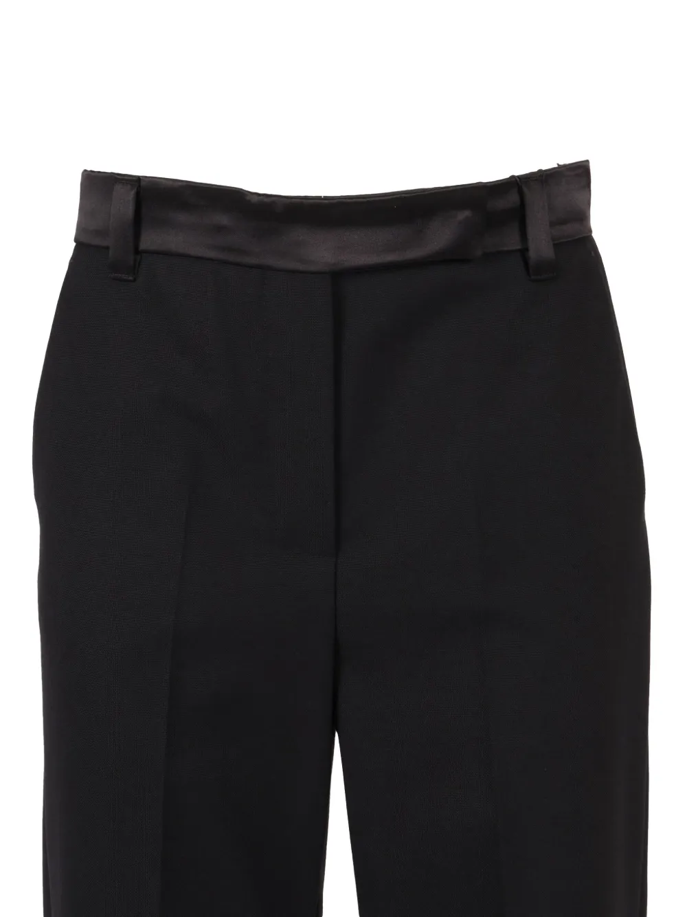 Weekend Max Mara Satin Waistband Trousers In Black