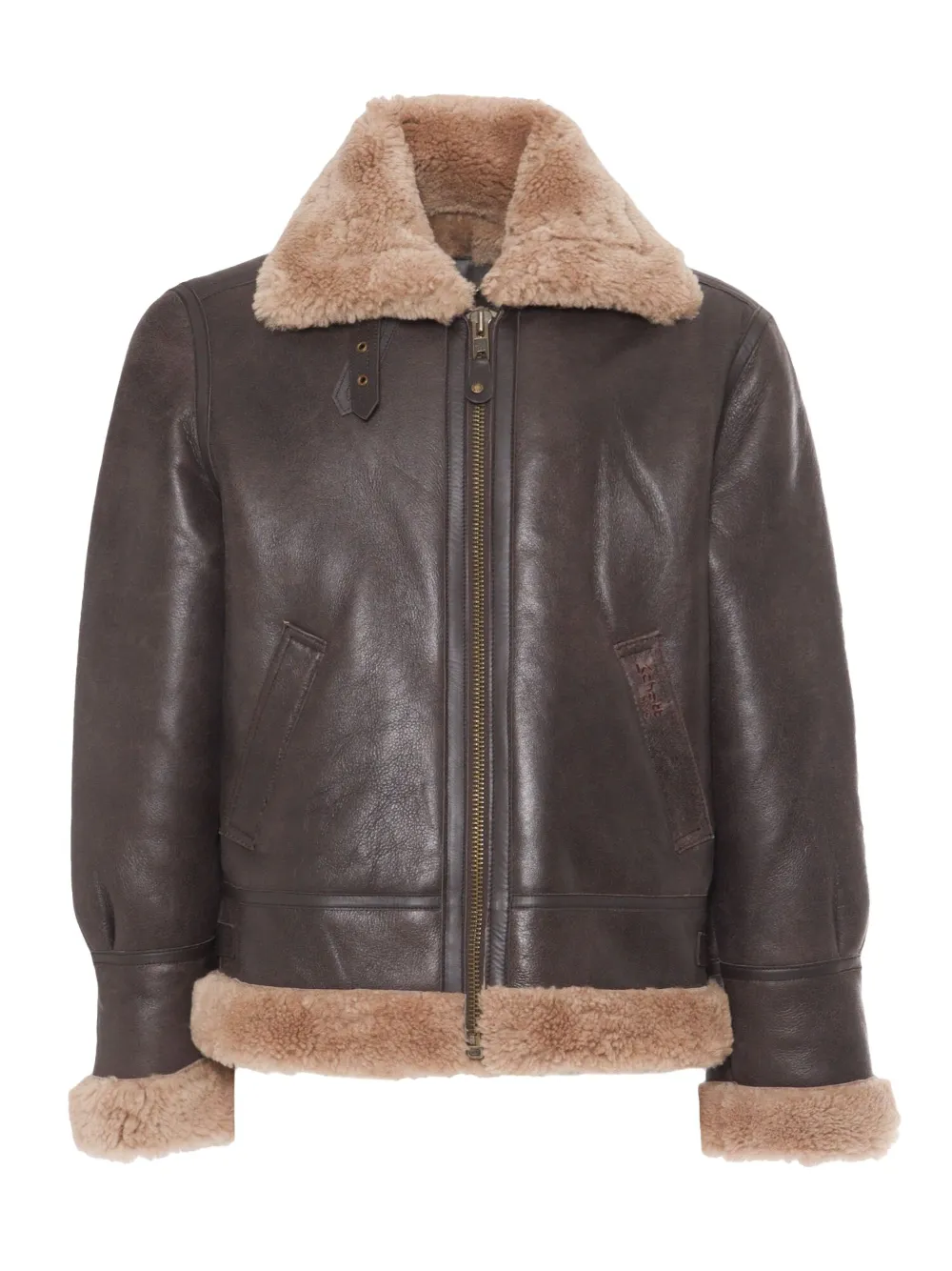 Schott Classic B-3 fur-collar leather jacket | Brown | Image 1