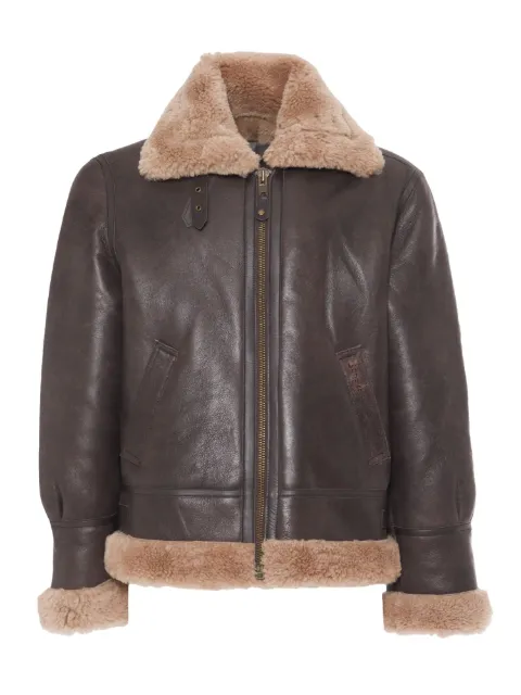 Schott Classic B-3 fur-collar leather jacket