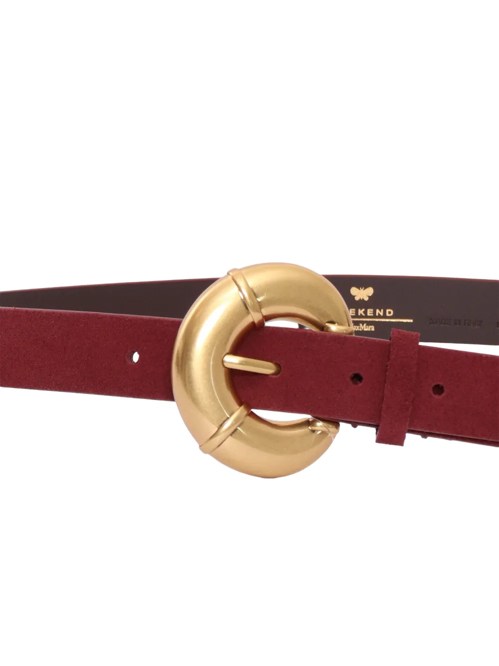 Weekend Max Mara Sebino Buckled Leather Belt In Brown