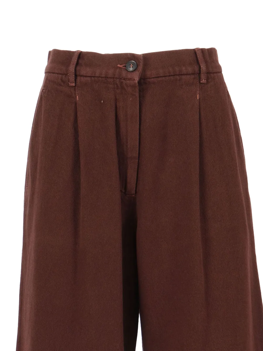 Weekend Max Mara Nanda Pleated Trousers In Brown